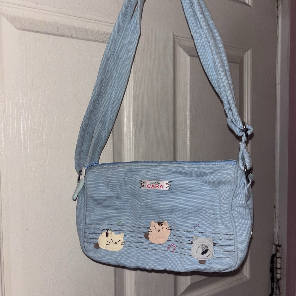 hisoken Cara Cats Music Cats Crossbody Blue Purse Shoulder Bag Kawaii